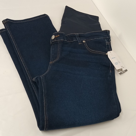 Time and Tru Maternity straight jeans women's size Large (12 - 14) full panel - Picture 8 of 8